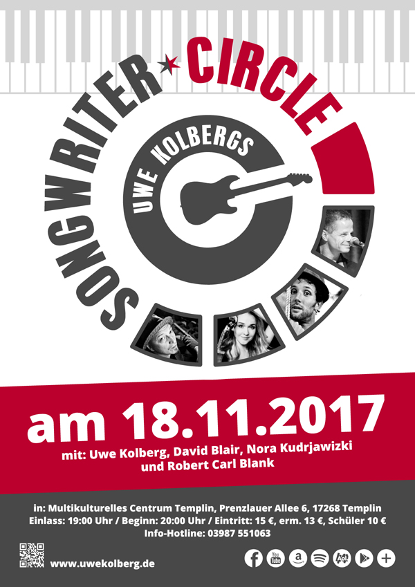 10-13 Plakat Songwriter-Circle am 18.11. im Templiner MKC - Web-Größe